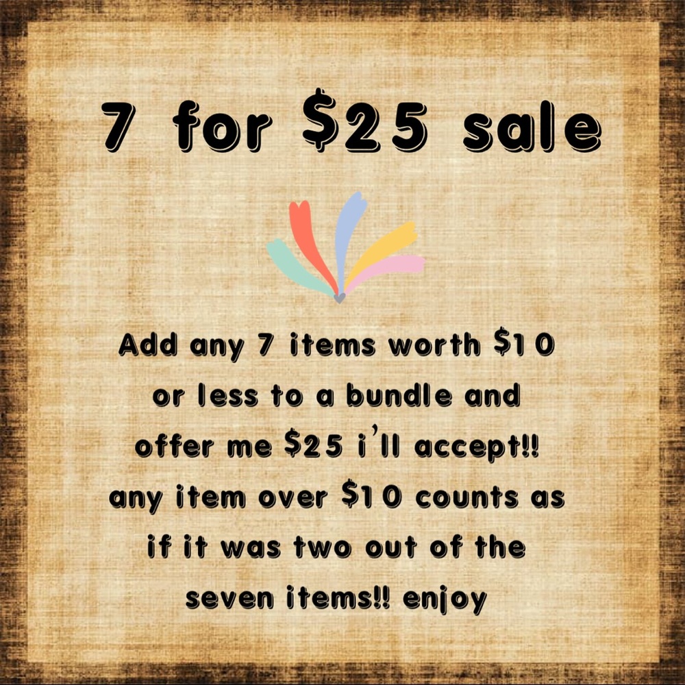 7 for $25 sale 🌸